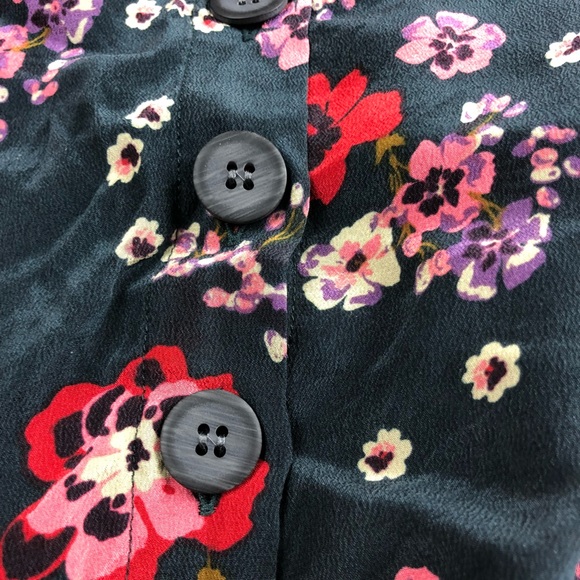 Anthro Odille | Silk Deuxhill Cowl Floral Blouse 2 - Picture 6 of 8